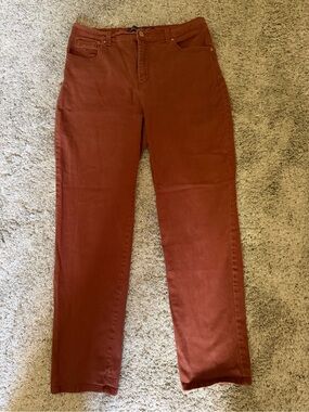 Gloria Vanderbilt Rust Brown High-Rise Pants